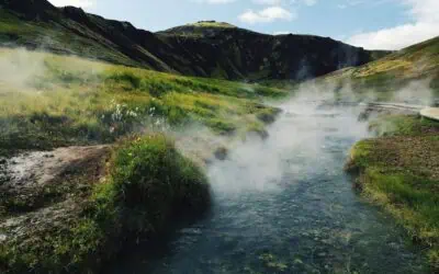 Reykjadalur, ett naturreservat i Island